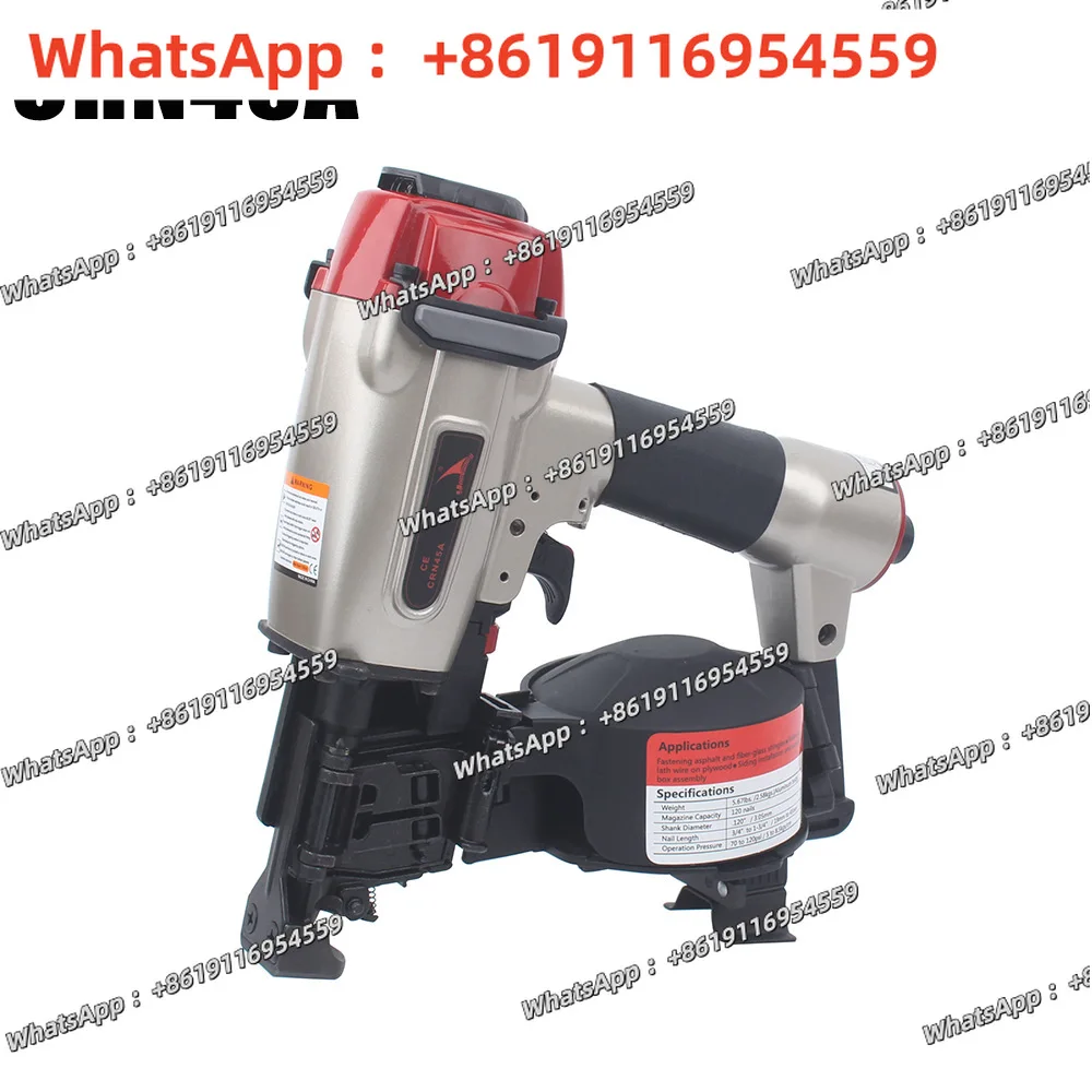 CRN45A Continuous Pneumatic Rolling Nail Gun Big Nail Cap 10.5mm Pneumatic Nail