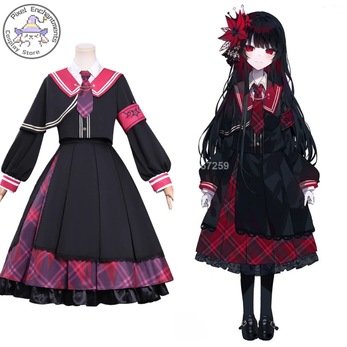 

Top Magical Girl's Magic Trial Cosplay Costume Anime Hiro Nikaido Role Playing Clothes Uniform Dress for Women Comic Con Party