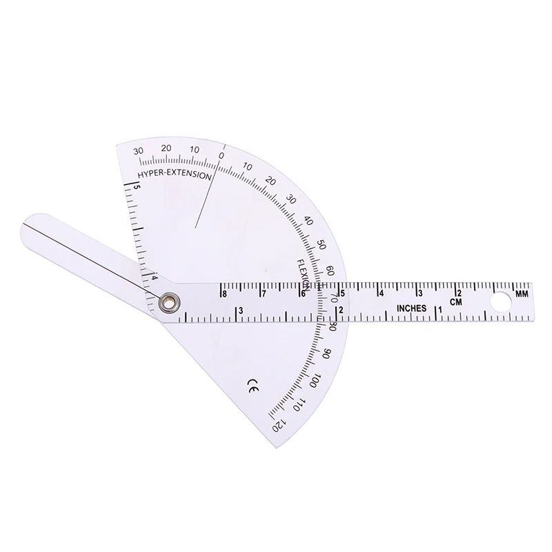 PVC Medical Plastic Finger Angle Ruler Plastic Protractor 180 Degree Angle Gauge Finger Ruler Drawing Tool Ruler