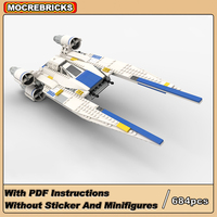 Hot Games Classic Model MOC-190816 UT-60D U Fighter Building Blocks Interstellar Cruiser Military Bricks Set Kid Toys Collection