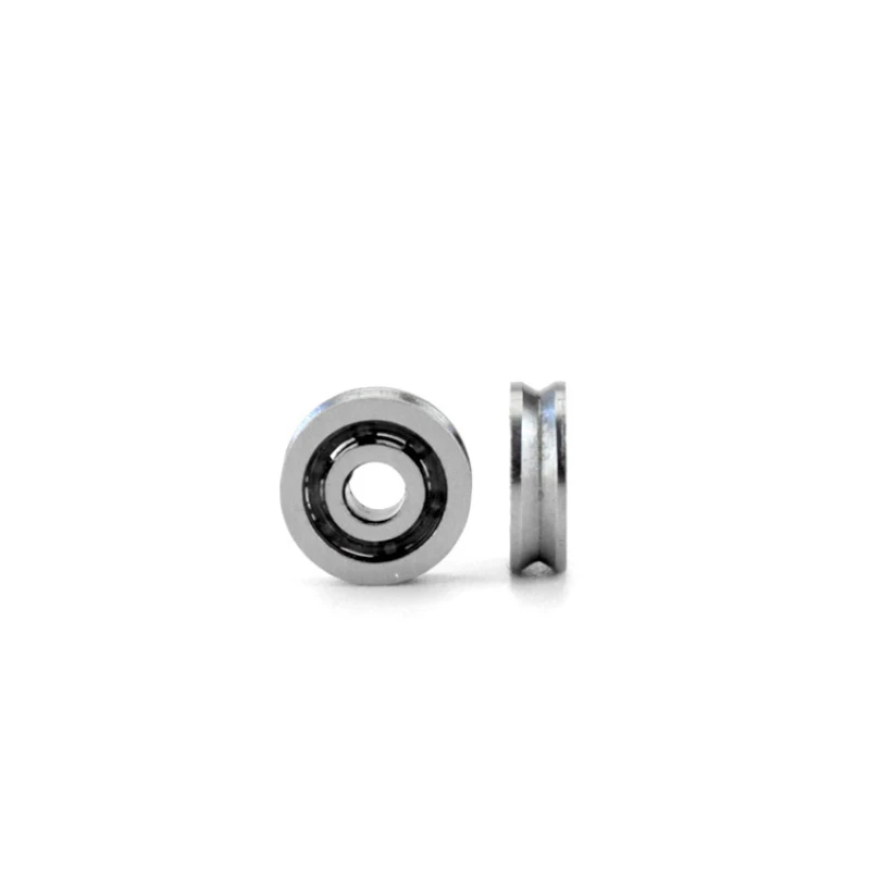 1Pc 3x10x3mm V-groove pulley ball bearing micro 10mm outer diameter 10mm rolling wire wheel thin wire guide wheel