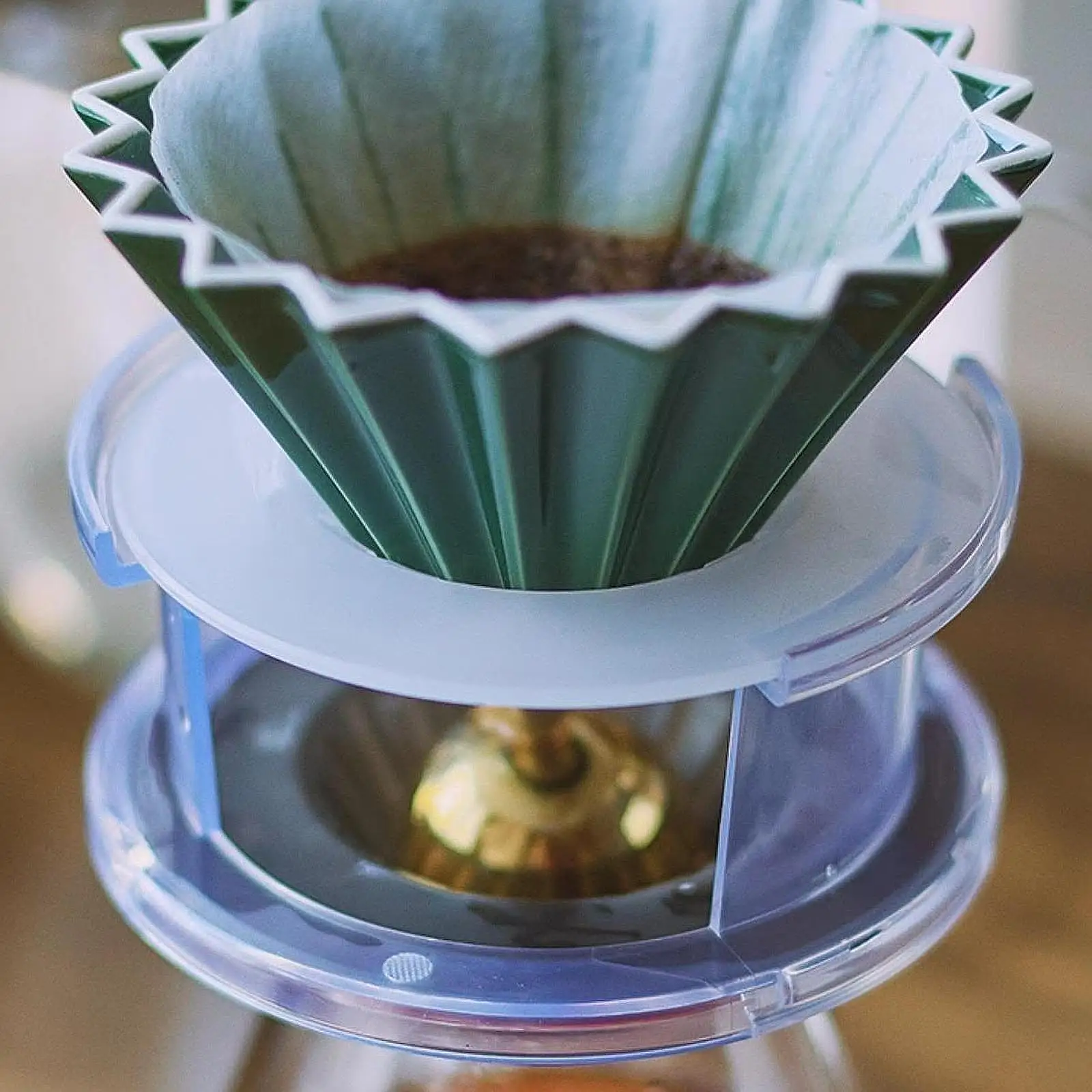 حامل قهوة بفلتر بالتنقيط، حامل منقط القهوة، محمول وشفاف، مخمر يدويًا للمنزل والتخييم والمكتب والنزهات لمحبي القهوة