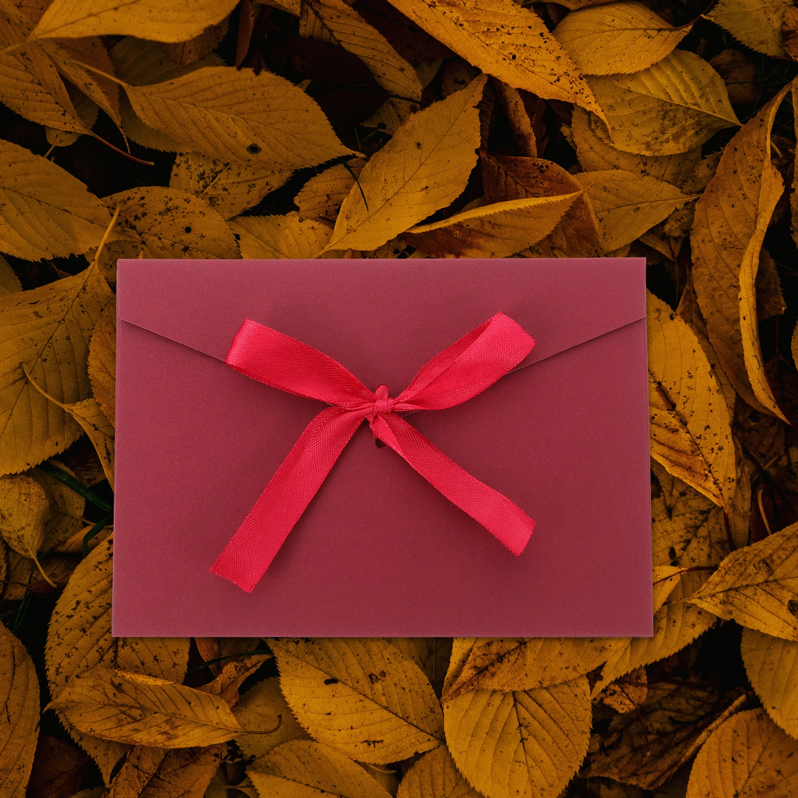 

Bow Postcard Envelope Ribbon Wedding Greeting Red Invitations Thickened Packaging Decorative Stationery Card Holder