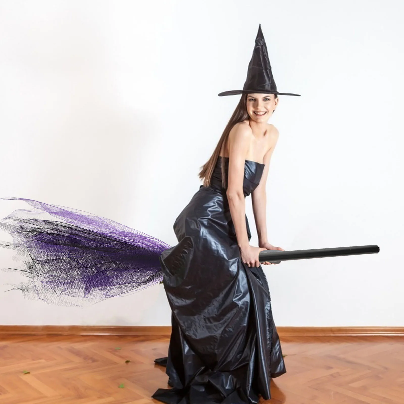 

Prop Witch Besom Decor Party Ornament Creative Halloween Party Broom Witch Prop Halloween Show Broom For Haunted House