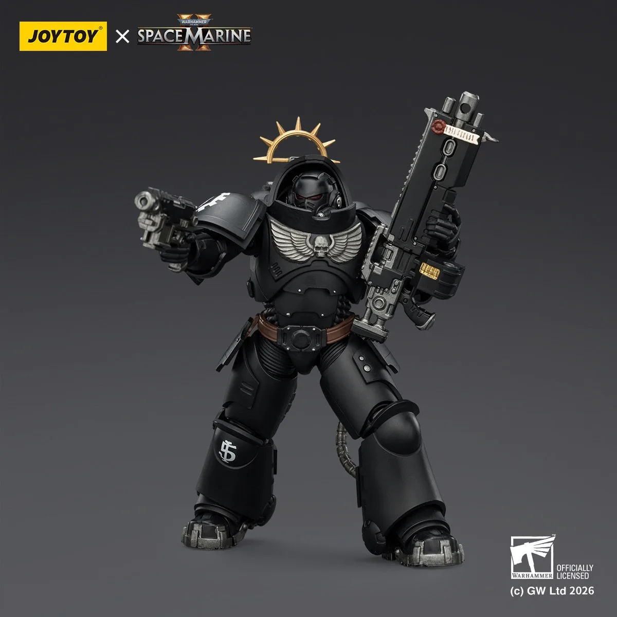 【Accessories】JOYTOY Warhammer 1/18Action Figures Game Edition Iron Hands Heavy Intercessor with Heavy Bolt Rifle and Bolt Pistol - view 3