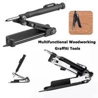 Aluminium Alloy Measuring Anti Form Multi-function Adjustable Profile Scribing Ruler Contour Gauge DIY Woodworking Compass Tool