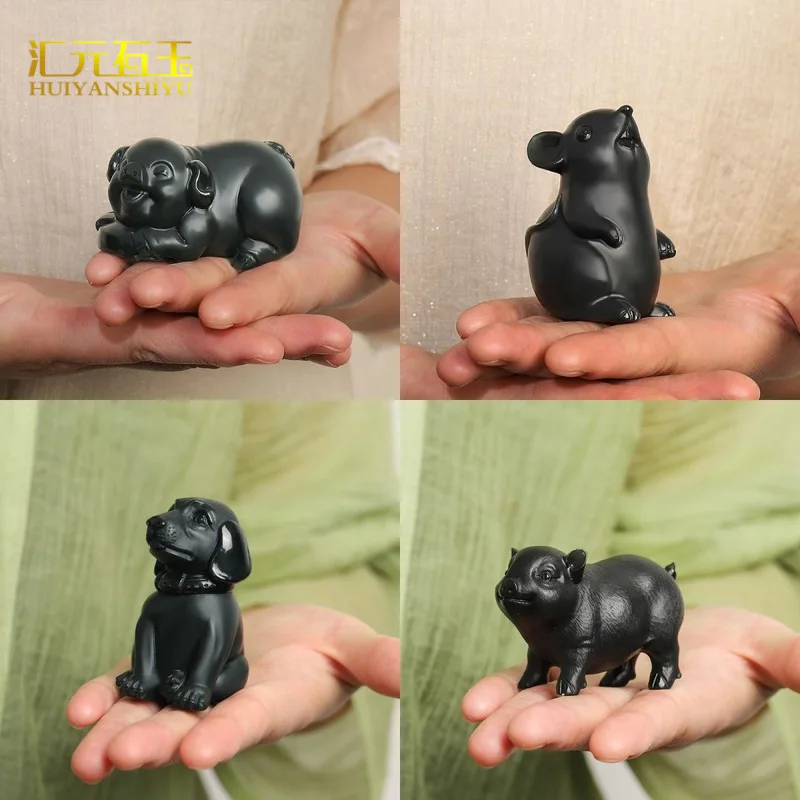 Hetian Green Jade Handheld , Animal Figurine Gifting, Guardian Spirit One'S Zodiac Year, Te