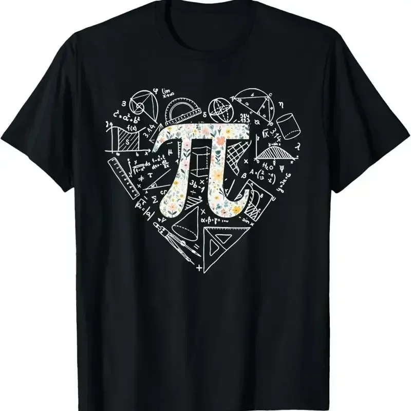 Pi Day Retro Floral Pi Teacher Math Mathematics Happy Pi Day T-Shirt