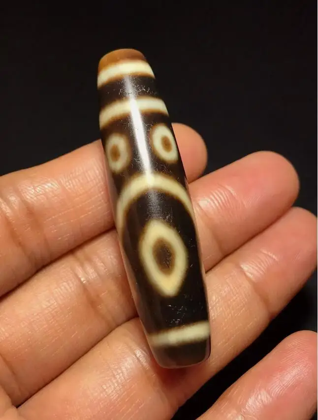 

Himalayan Old Agate Ancient Tibetan DZI Beads Rare 4 Eye Amulet Pendant #5601