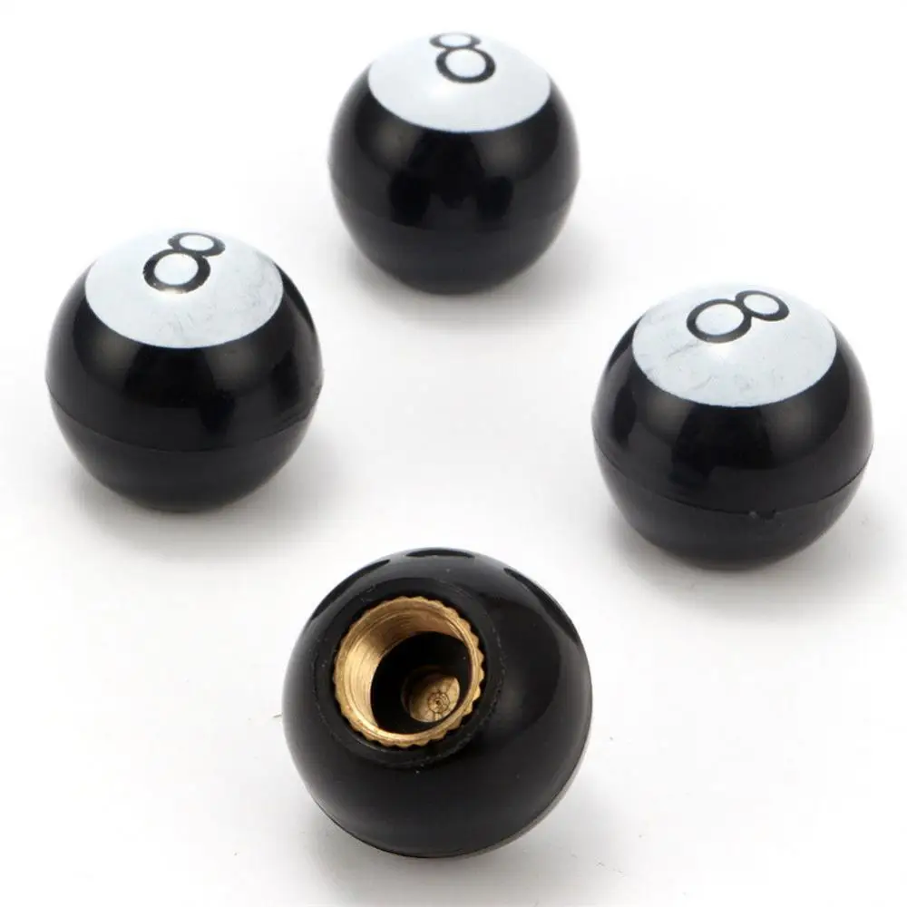 1~8PCS Bike Wheel Air Valve Stem Caps Anti-leakage Universal Abs Material Tire Valve Stem Caps Valve Valve Black