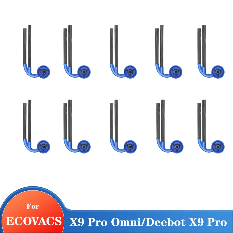 متوافق مع (ECOVACS X9 PRO OMNI) ECOVACS Deebot X9 Pro إكسسوارات قطع غيار مرشح فرشاة جانبية رئيسية ممسحة دوارة كيس لجميع الغبار