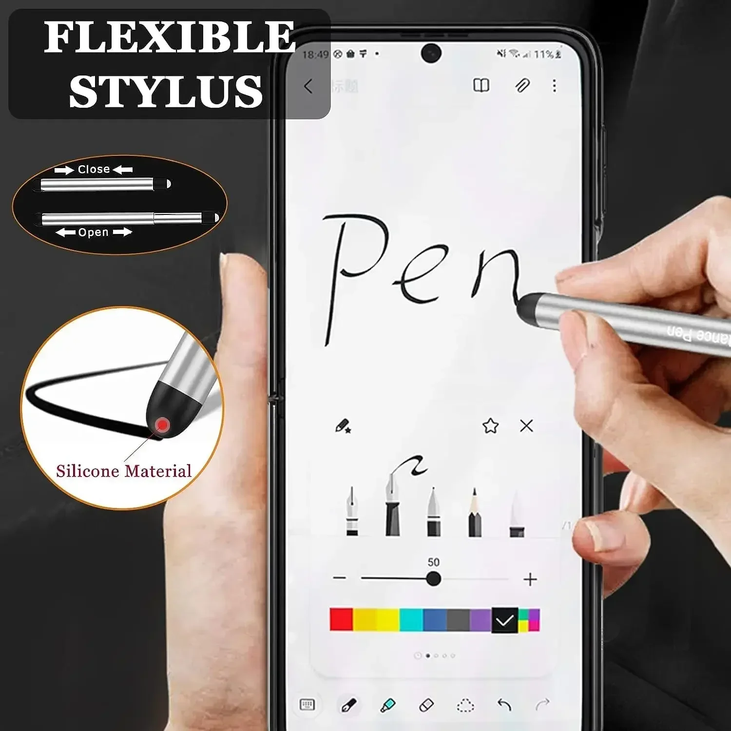 For Samsung Galaxy Z Flip 6 Magnetic Phone Case with Stylus Pen Hinge Protection Drop-Proof Protective Shell for Z Flip6 Covers