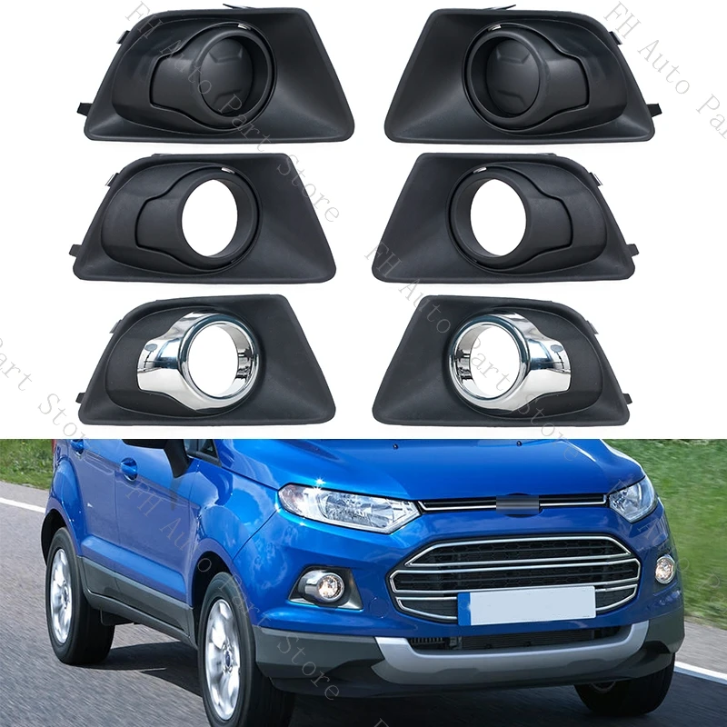 Front Bumper Fog Light Lamp Bezel  Shell Cap Lid For Ford EcoSport 2013 2014 2015 2016 2017 Foglamp Foglight Hood Cover Frame
