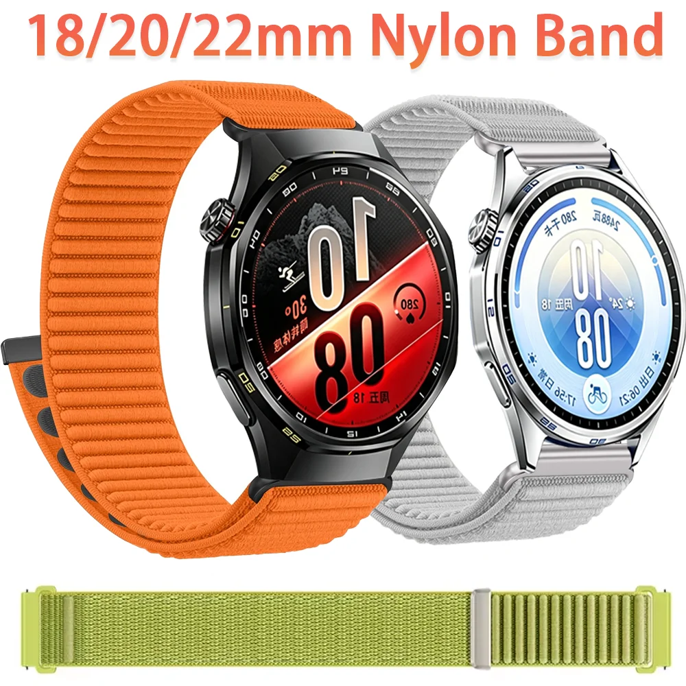 18/20/22mm Nylon-Armband für Huawei Watch 5 GT7 Pro GT6 Pro GT7-6-5-4 46mm 41mm GT Runner 2 Armband Huawei Watch Ultimate 2 Buds 2