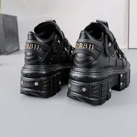 New Rock Shoes 2026 Women Black Dad Shoes Thick-Soled Women's Shoes Heavy Metal Personality Gothic Punk Boots for Women 3