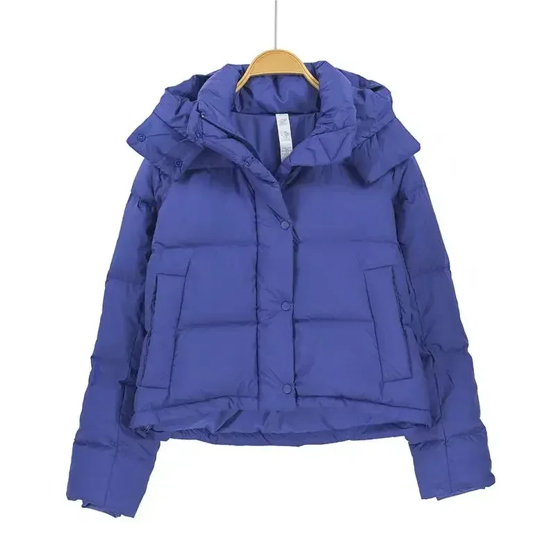 

Lemon Wunder Puff New Winter Detachable Hooded High-end Down Jacket Women's All-match Thickened Warm Jacket for Women