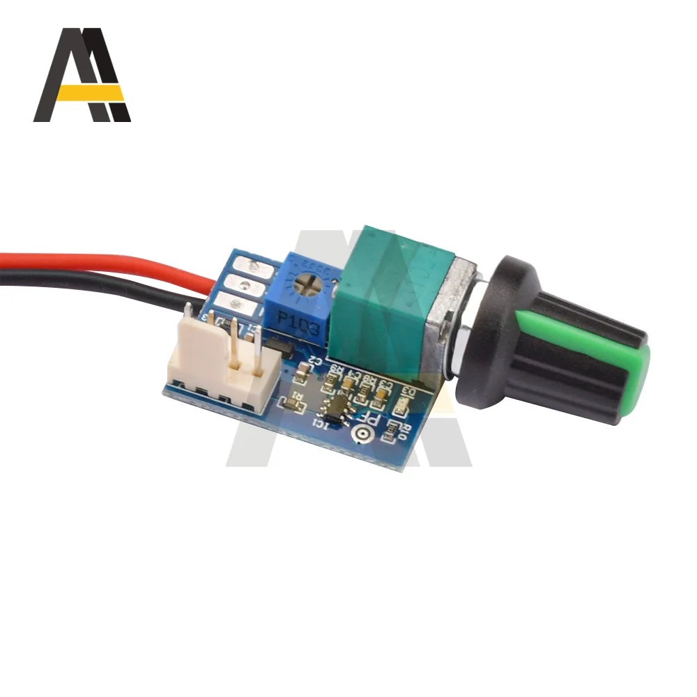 1A 2A 2-3 drutu regulator prędkości wiatraka DC5-12V 4 drutu wentylator PWM regulator prędkości wiatraka płyta kontrolera z pokrętło przełącznika wentylatora regulacja prędkości moduł
