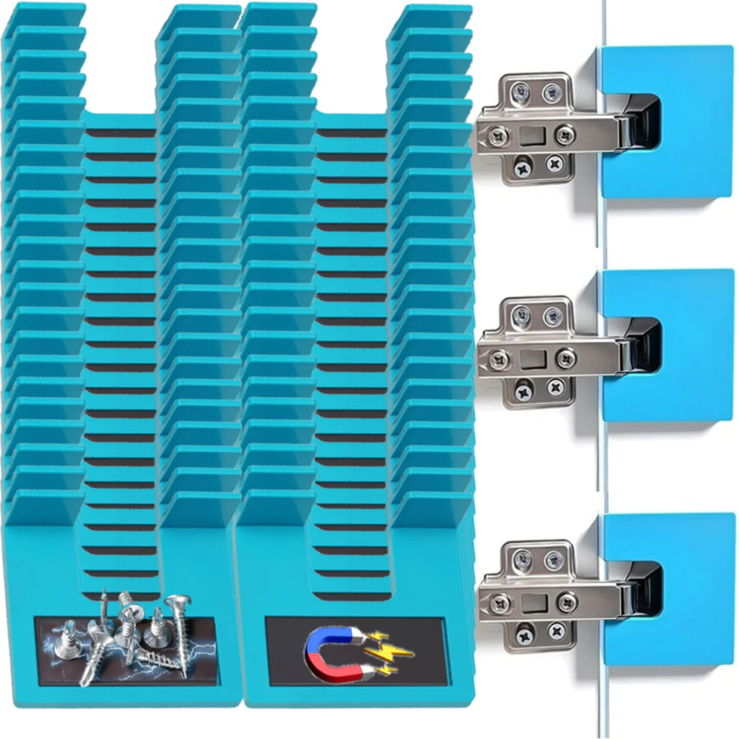 Magnetic Hinge Quick Installation Positioning Piece Cabinet Door Installation Point Fixed Plate Woodworking Panel Hinge Jig Tool