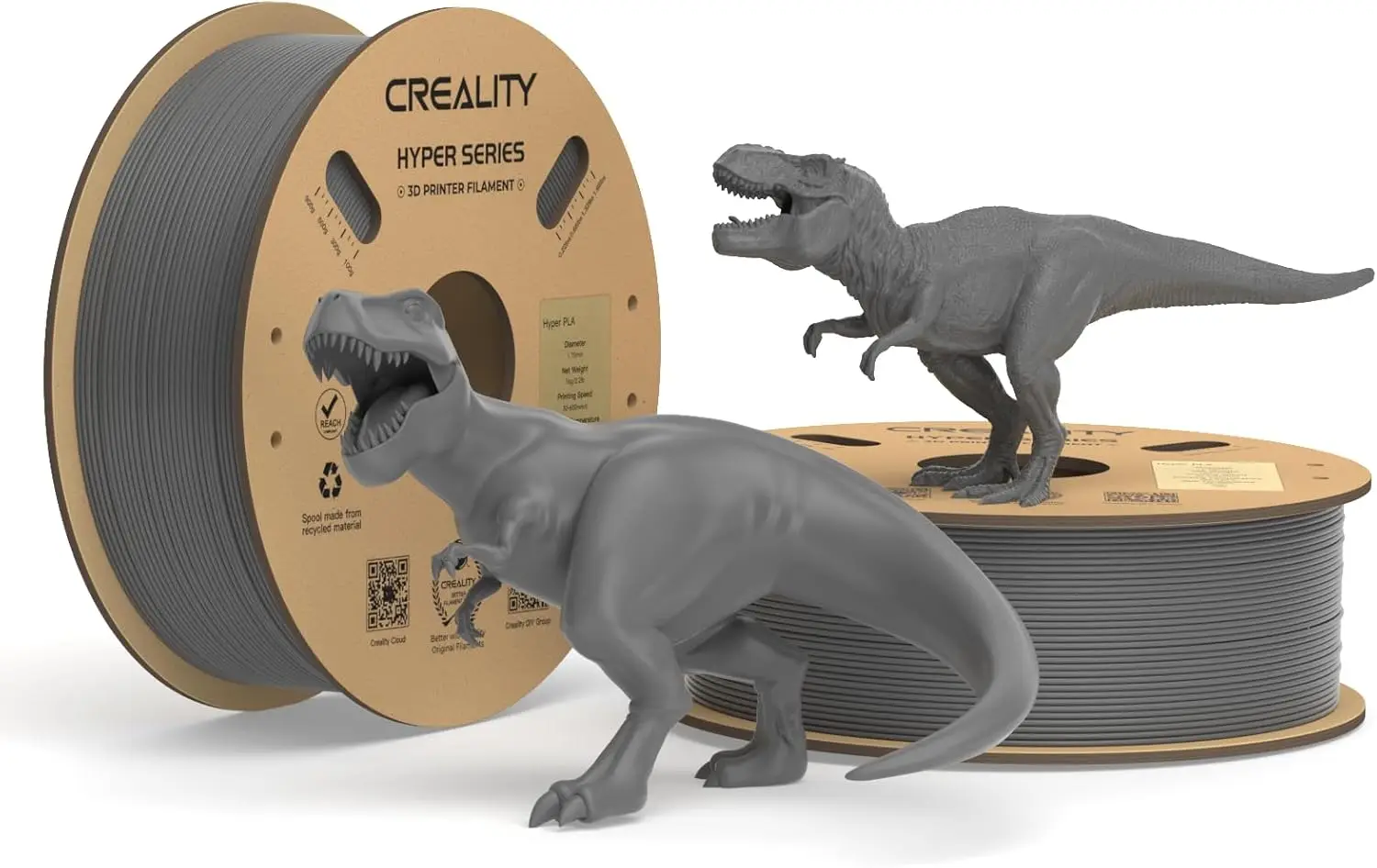 

High-Speed PLA Filament 1.75mm, 2KG Gray for Fast 3D Printing, Smooth Finish & Easy Use