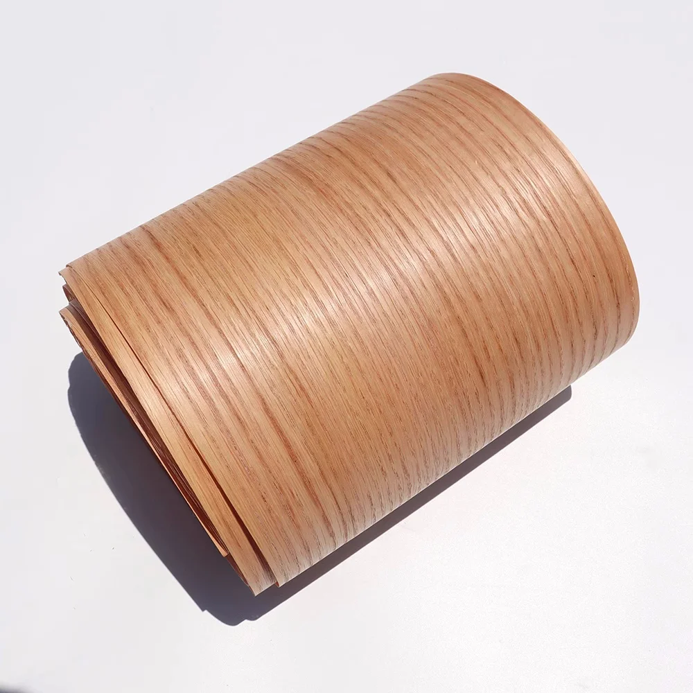 Natural red oak veneer Handmade Veneer Solid Wood veneer panel Decoration Wooden Door furniture Speaker veneer16x250cm T0.2mm
