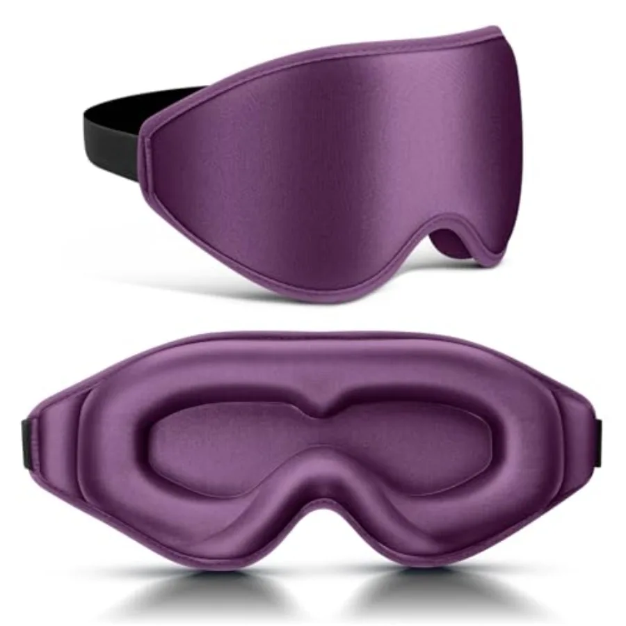

99% Fully Block Out Light Eye Sleep Mask, 3D Deep Contou Eyes Cover Zero Pressure, Long Lash Extension Eyes Mask with Adjustabl