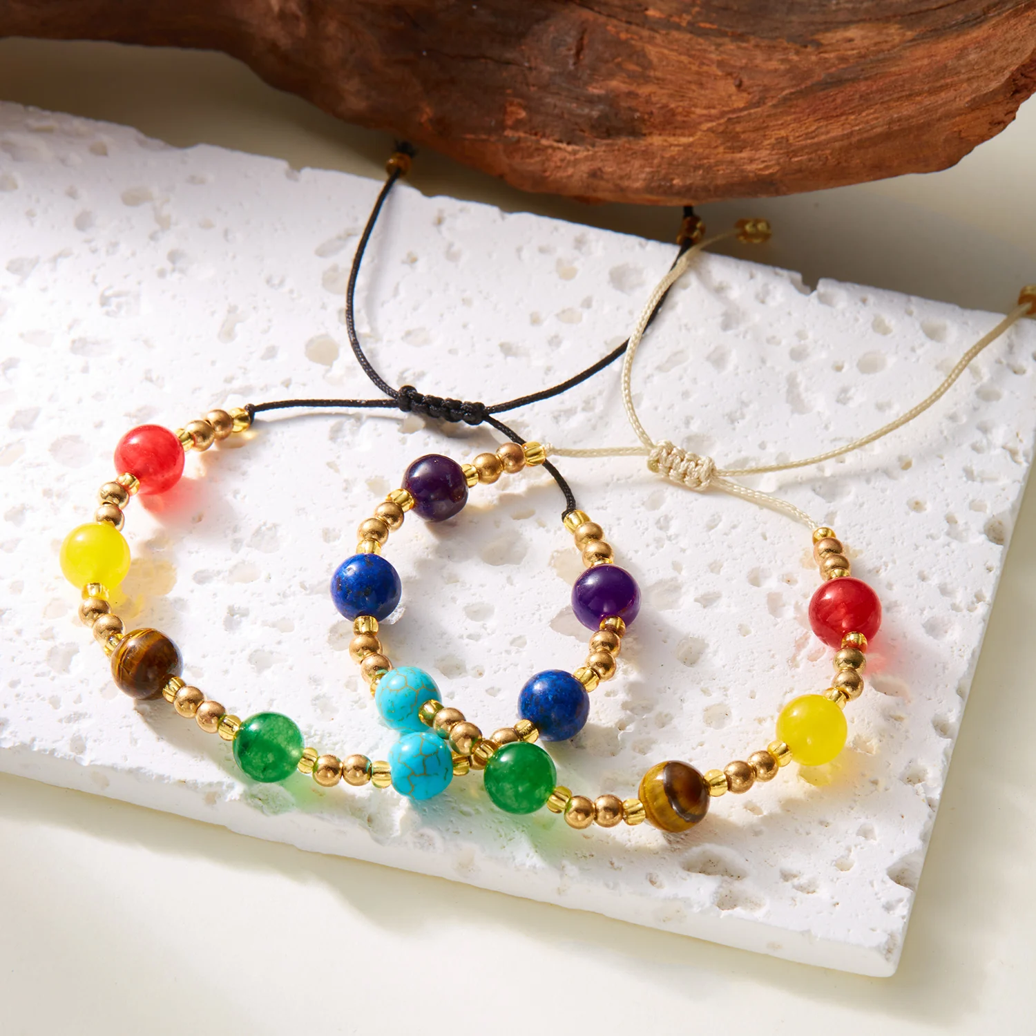 Handmade 7 Chakra Reiki Healing Natural Stone Bracelet For Women Men Yoga Reiki Healing Balance Meditation Energy Bangle Jewelry