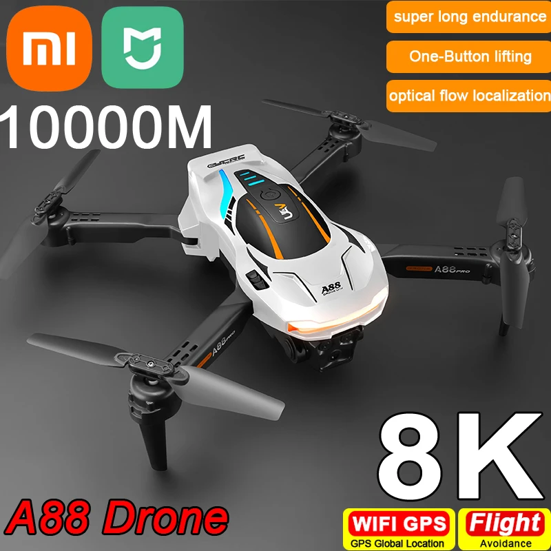 Xiaomi Mijia A88 Pro Drone 8K HD cámara GPS profesional de cuatro vías inteligente evitación de obstáculos plegable Quadcopter 5G RC juguete