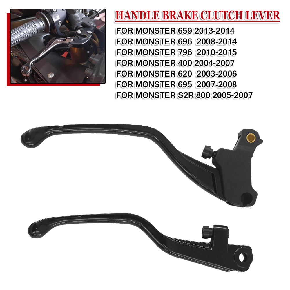 

Left & Right Aluminum Motorcycle Handle Brake Clutch Levers For DUCATI MONSTER 659 696 796 400 620 695 S2R 800 2005 2006 2007
