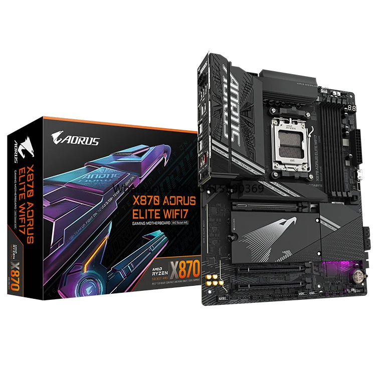 X870 AORUS ELITE WIFI7 AM5 Socket ATX AI PC Motherboard Upports AMD Ryzen 9000/8000/7000 Series CPU Gaming Motherboard
