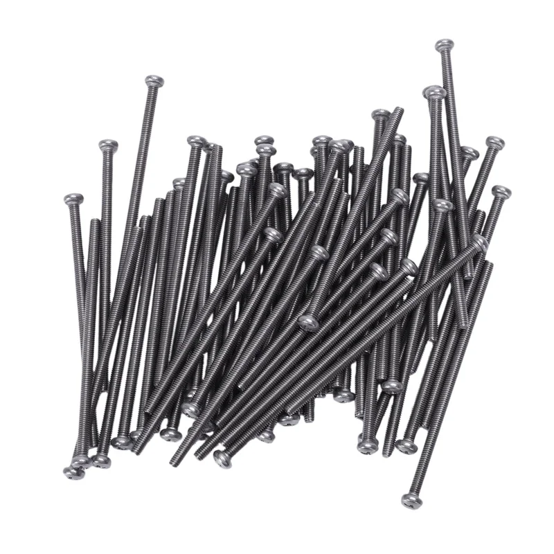 M3 X 60Mm 304 Baut Sekrup Pan Head Phillips Stainless Steel 60Pcs