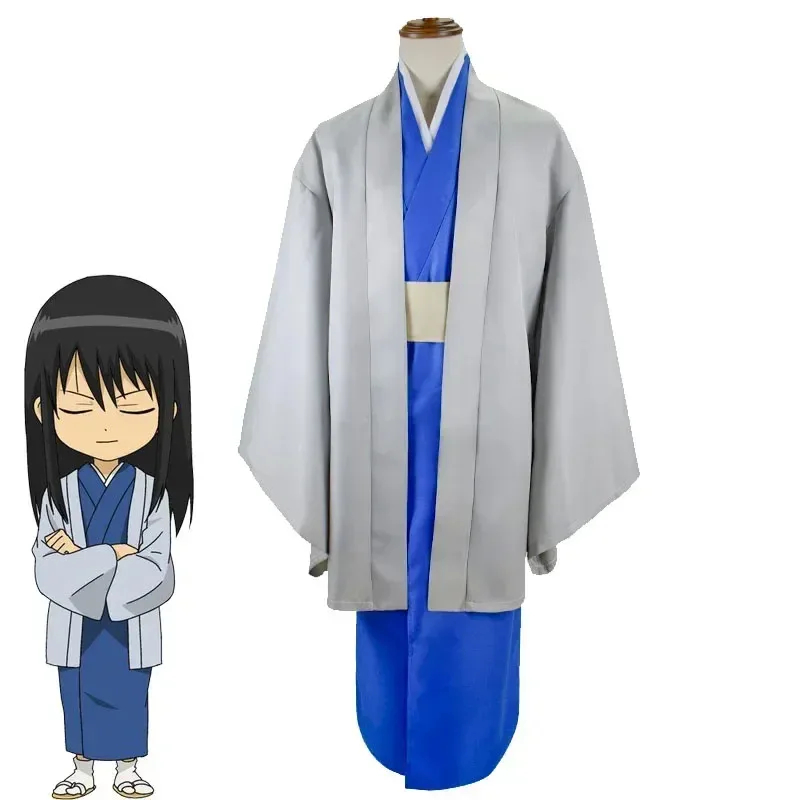 

Anime Gintama Costumes Katsura Kotarou Cosplay Kimono Suit Japanese Wafuku Outfit Adult Size Halloween Carnival Costume