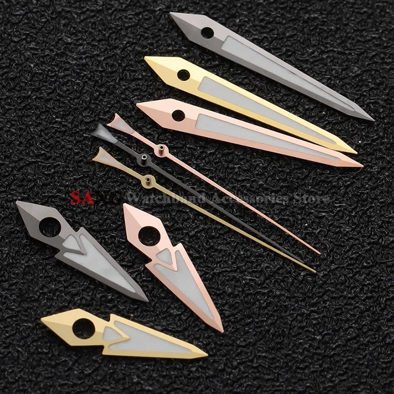 Silver/Black Gray/Gold/Rose Gold C3 Green Luminous Watch Hand Pointer For NH35 NH36 NH37 NH38 NH39 NH70 Movement Watch Part Tool