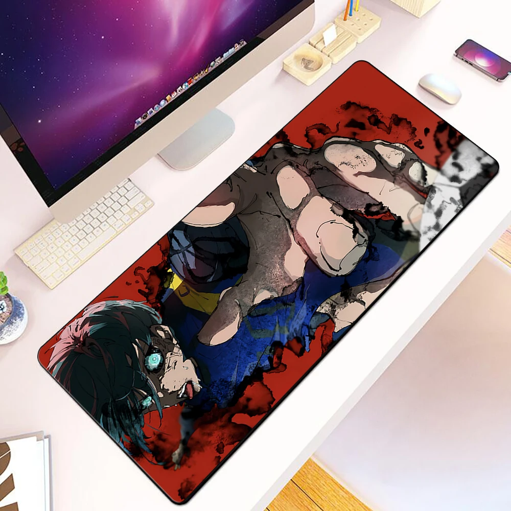 Hot anime blue football Mousepad HD Printing Computer Gamers Locking Edge Non-slip Mouse Pad XXL90x40cm Keyboard PC Desk Pad