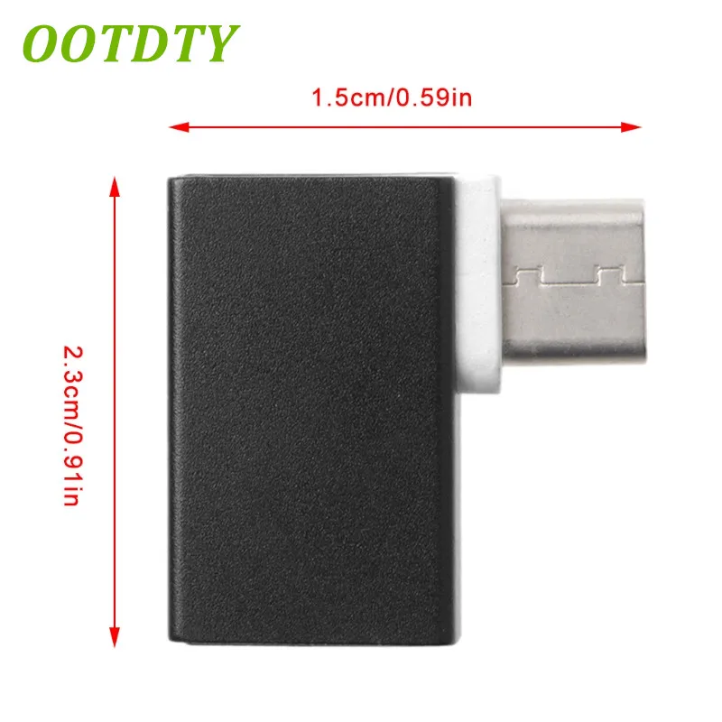 Convertitore OTG dati femmina da 90 gradi da tipo C a USB 3.0 per telefono Android MacBook