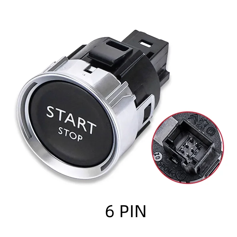 1PC 6 Pin Engine Start Stop Switch Button For Peugeot 5.8 Citroen C4 Picasso 2 2011-2018 96777946ZD 9686450377 96777946