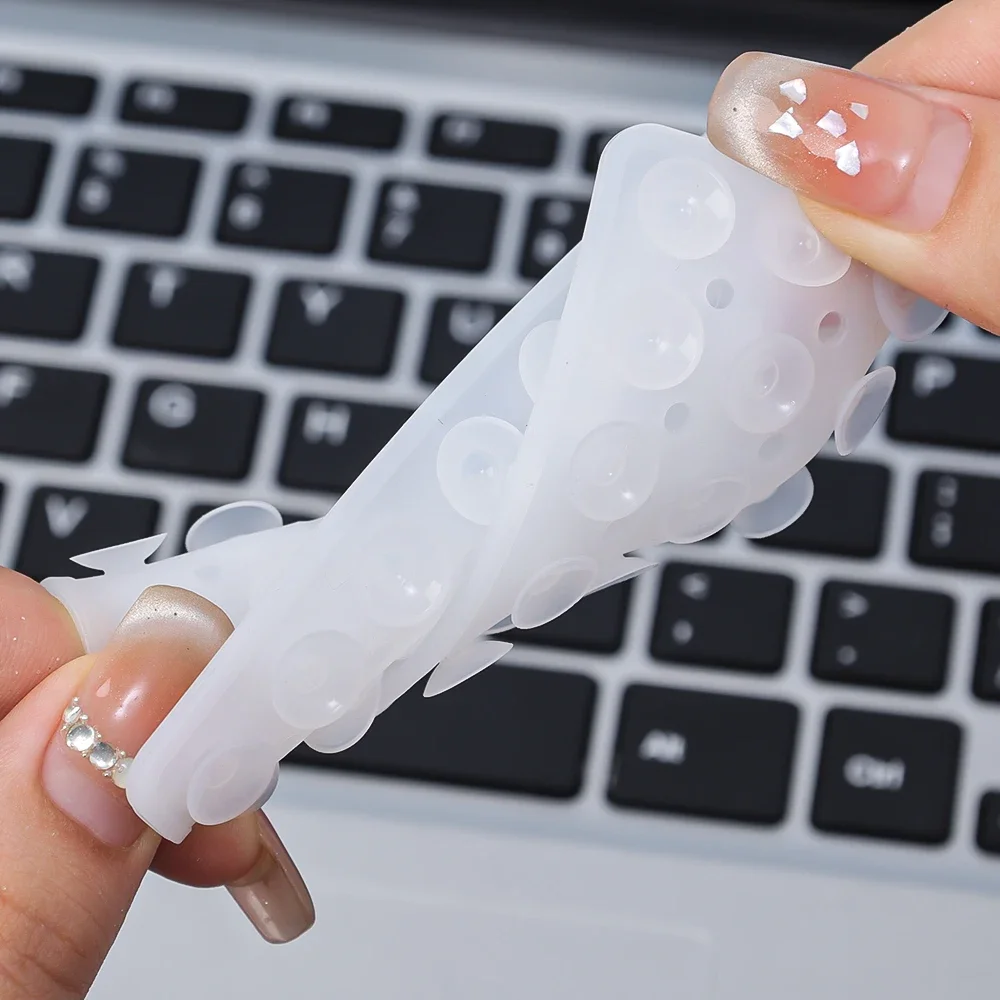 5/3/1PCS Portable Transparent Soft Silicone Suction Phone Holder Multifunctional Double Sided Suction Cup  Anti-Slip Wall Stand image 5