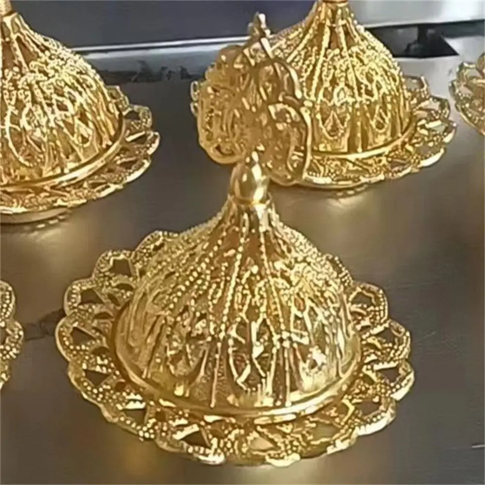 Creative Gold Incense Burner Metal Middle East Arab Incense Holder Star Moon Hollow Censer Home Decoration