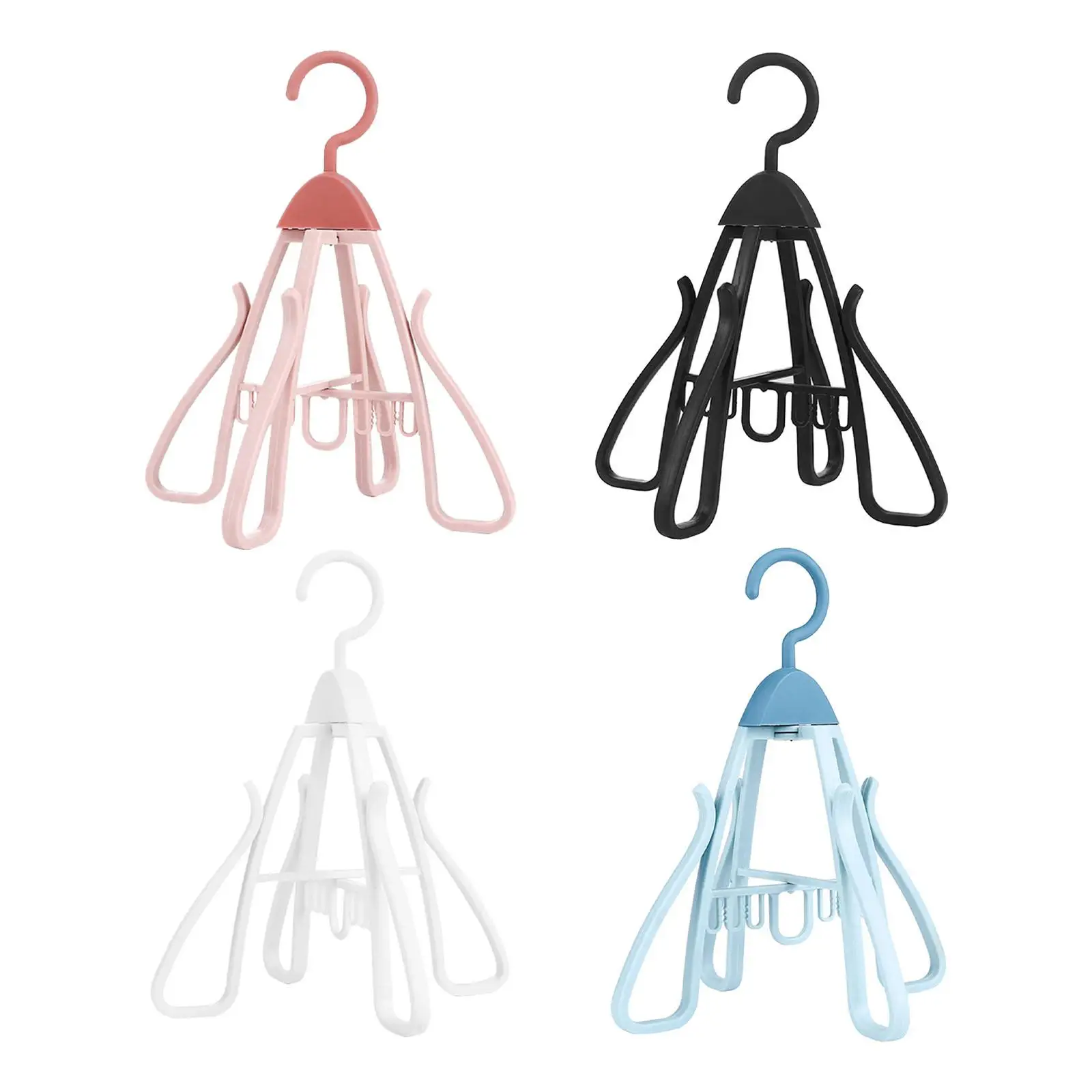 Foldable Shoe Drying Organizer Rotating Hanging Shoe Holder Plastic Vertical Rack for Home and Outdoor Storage