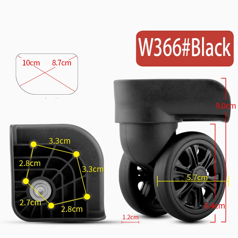 Trolley suitcase universal wheel accessories suitcase replacement roller parts luggage wheel universal pulley repair and replace