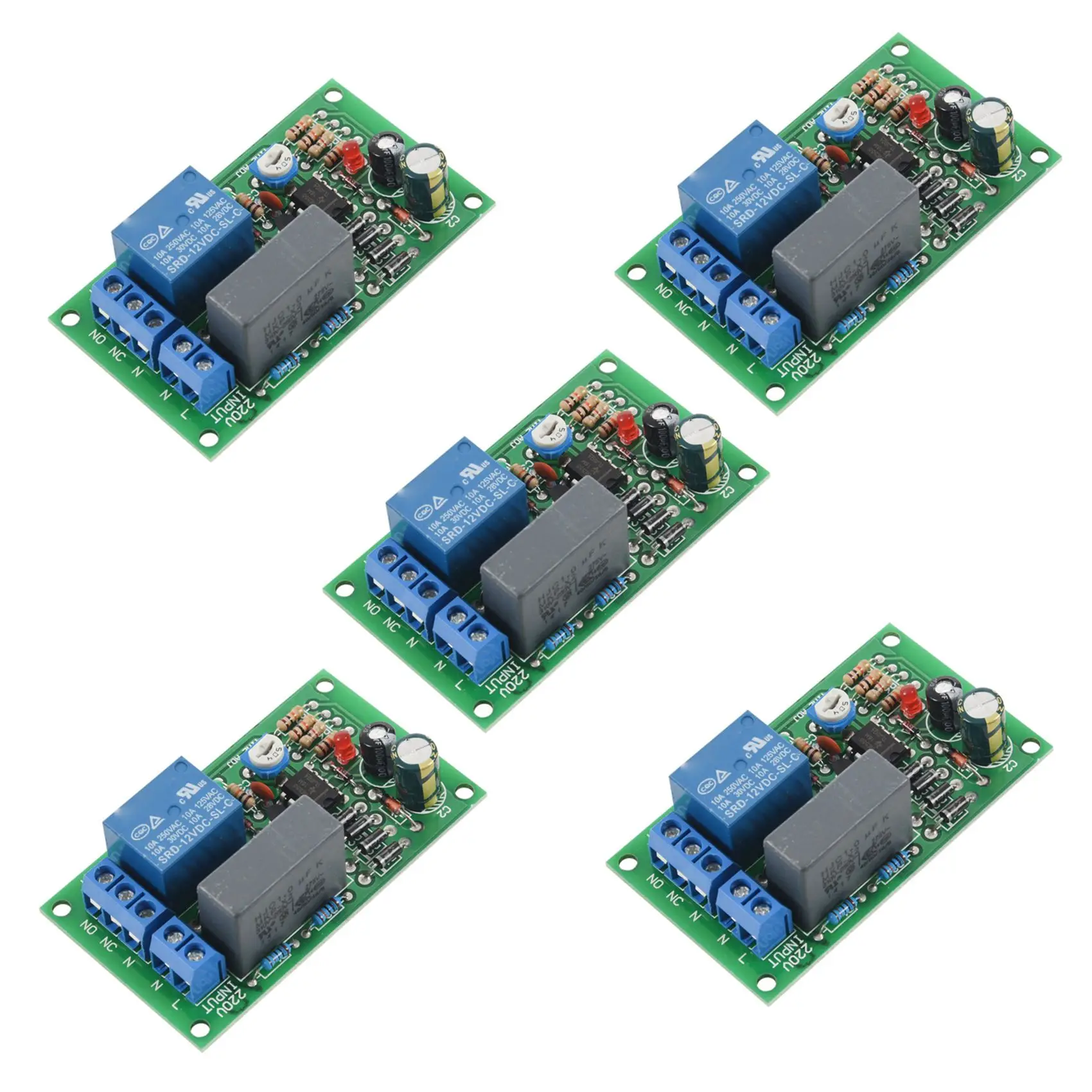 Efficient 5X 220V Relay Board, Power On, Time Delay, Circuit Module, Corridor Switch, Stair Light, D1B5