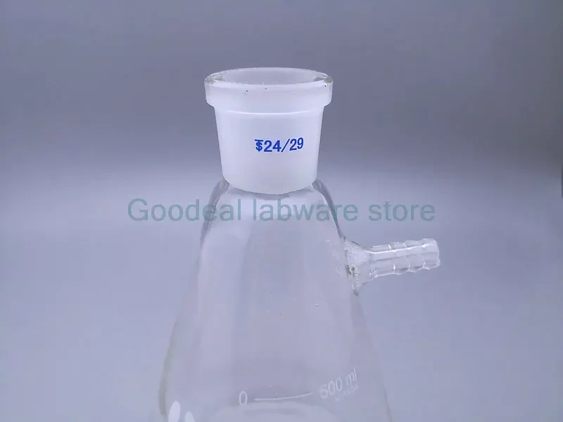 Imagem -05 - Filtração a Vácuo de Vidro de Laboratório Frasco de Sucção Frasco de Filtro de Laboratório com Boca Moendo 50ml a 2000ml 1pc