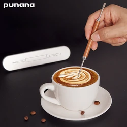 Punana Coffee Art, Acier inoxydable, RosFrederick Coffee Decorating, Flower Pen, Latte Hook, Accessoires