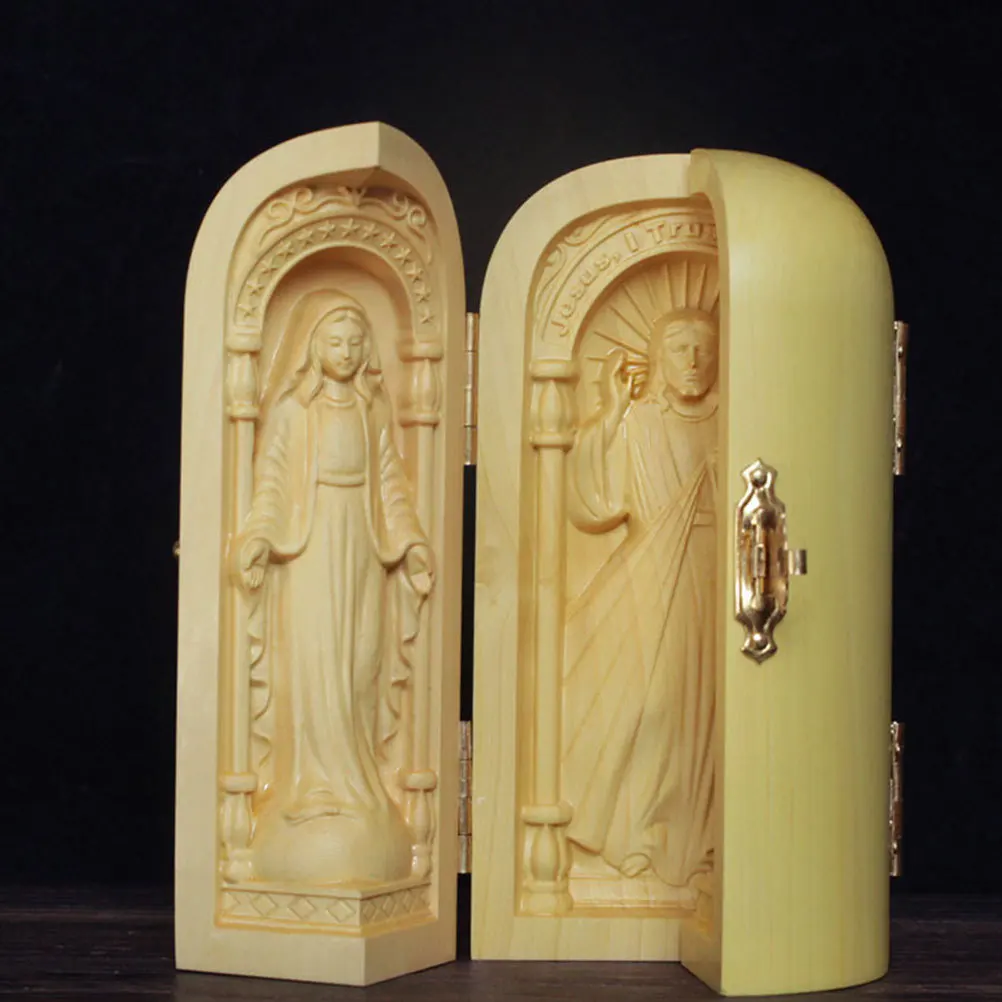

Boxwood Carving Ornaments Jesus Creative Crafts Christmas Gifts Desktop Wooden Christian Decoration Decorations
