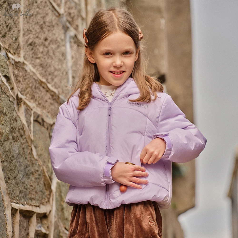 Dave Bella Girls Winter Autumn Windproof Jacket Children Waterproof Hoodie Polar Fleece Outerwear Kids Clothing DK4254927