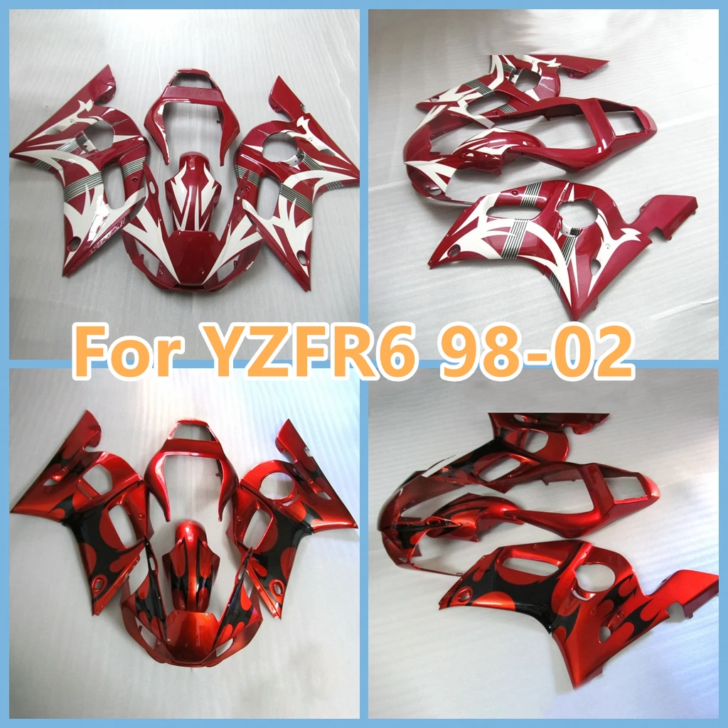 

Top Selling Motorcycle Fairing Kits for Yamaha YZFR6 1998 1999 2000 2001 2002 YZF-R6 98-02 ABS Injection Mold Aftermarket Parts