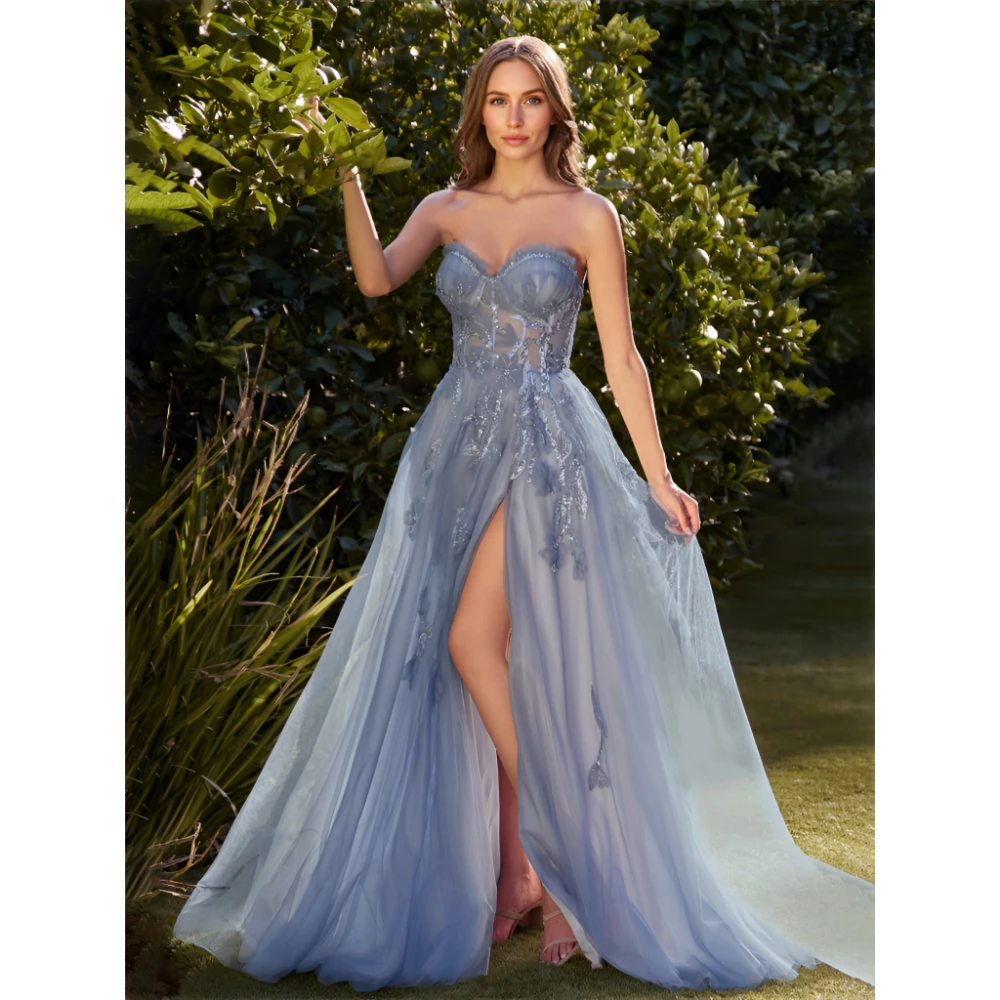 

ESBRIDE Elegant Long Evening Party Dresses Charming Floral Prom Dress Women's Evening Dresses for Special Occasions Customized