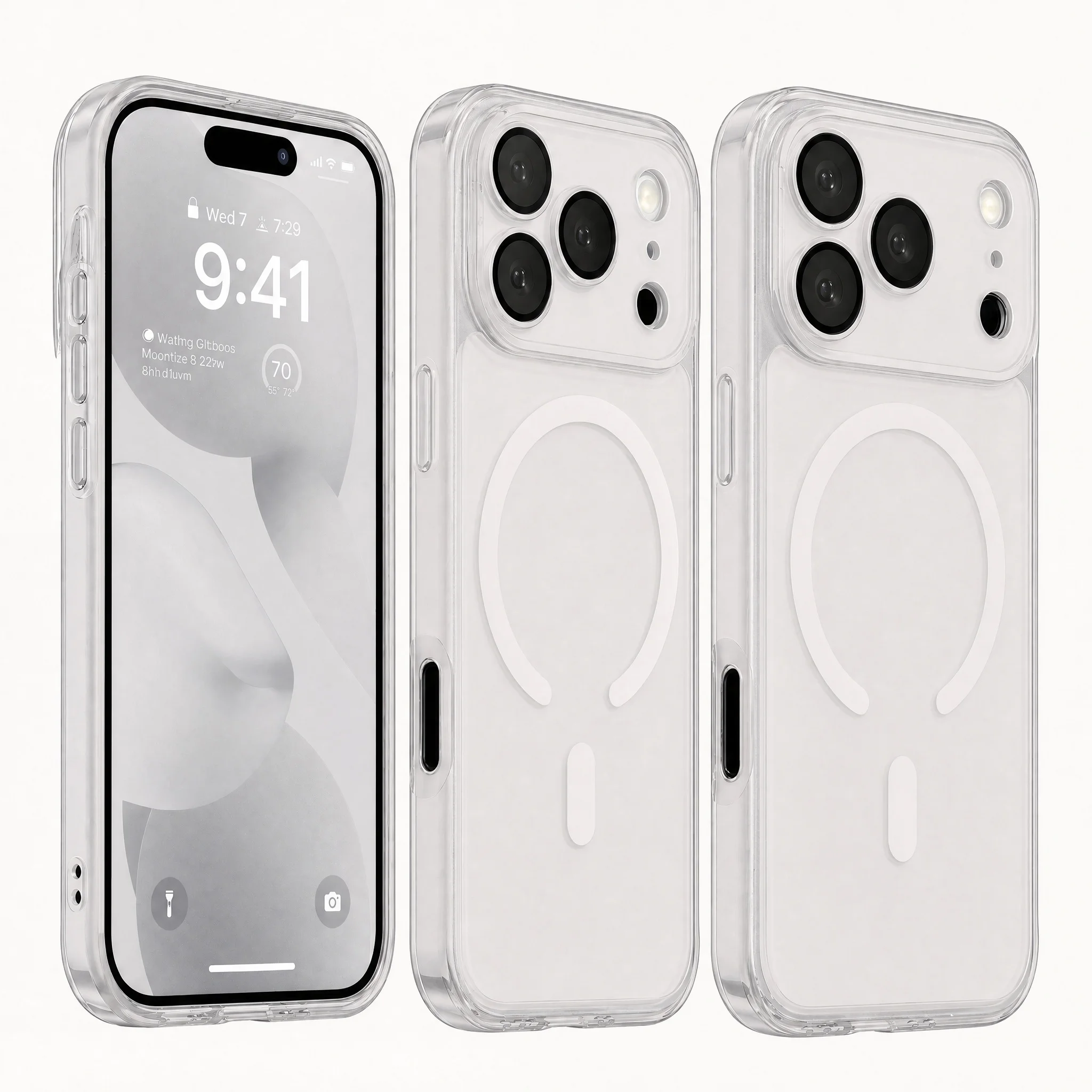 Luxury Translucent Matte Phone Case for IPhone 11 12 13 14 151 16 17Pro Max for Magsafe Magnetic Wireless Charge TPU Soft Cover - view 3