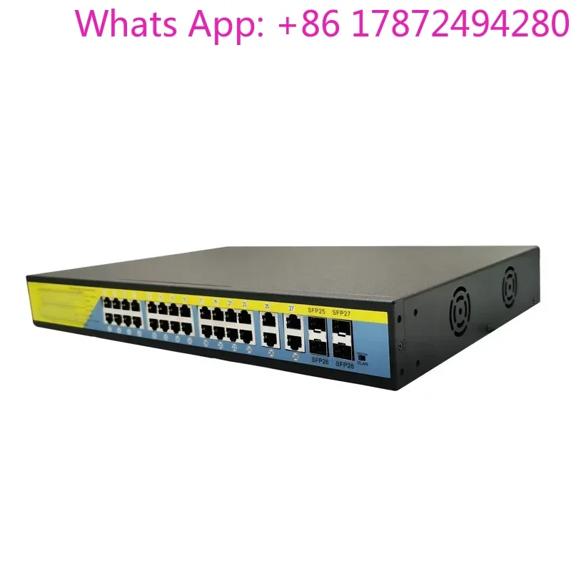 24 Ports gigabit POE Network Switch 4*1000mbps Uplink Ports 4*1000mbps SFP ports industry-standard