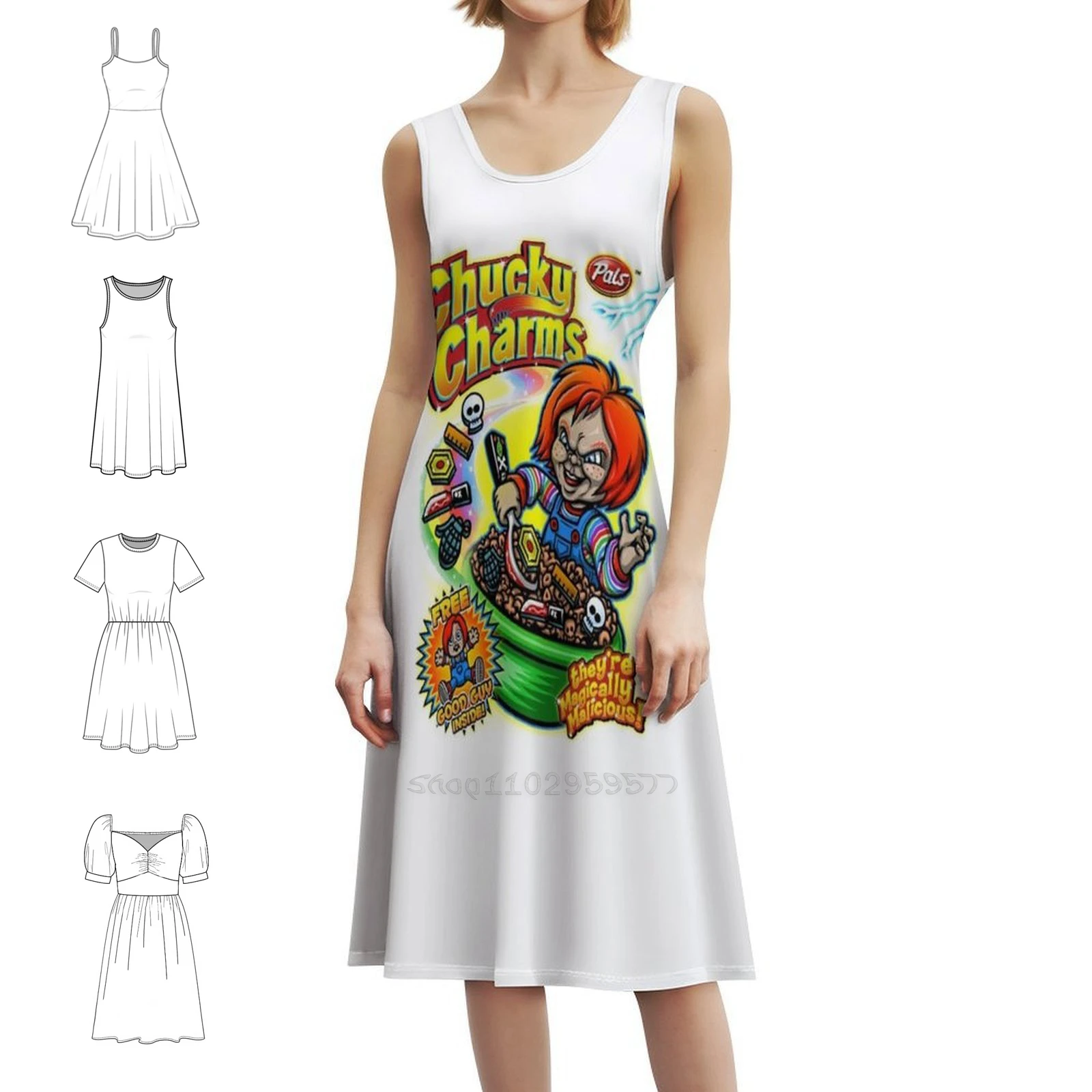 Chucky Charms – affiche magique malieuse, robe Boho Chic, élégante, mode plage, robe de fête de mariage, jeu pour enfants, Chucky Good Guys