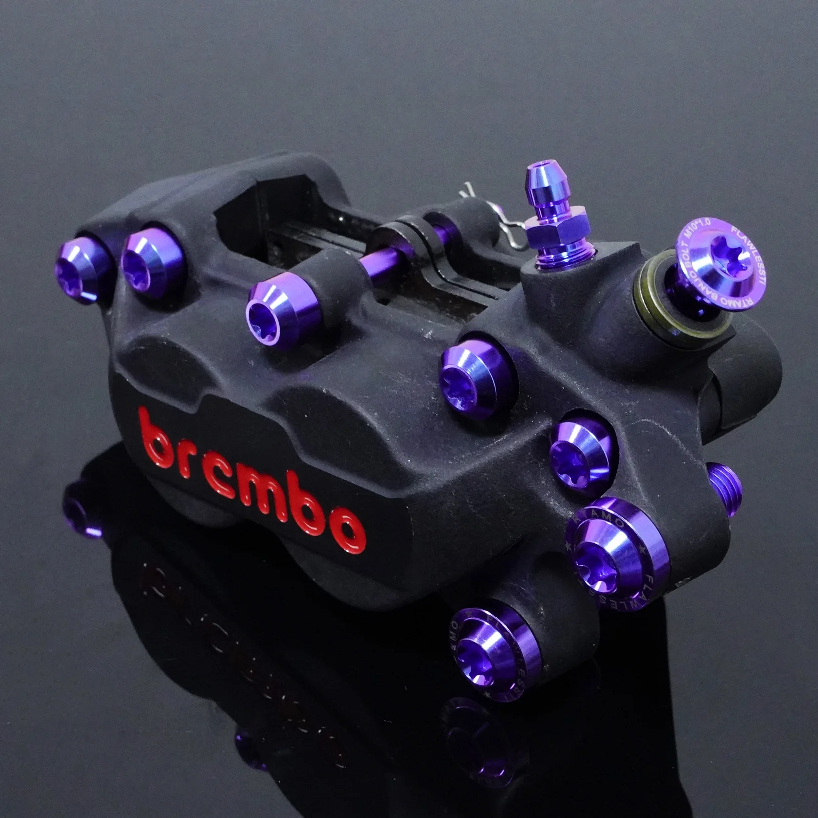 RTAMO Titanium Caliper Bolts Screws M8 M10 Fit for Brembo P4-40R (Basic 4 Pot) Calipers